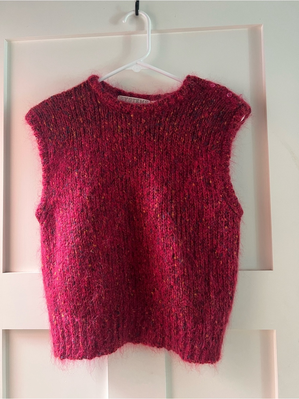 Fenn Wright Manson Magenta Mohair Blend Sleeveless Sweater